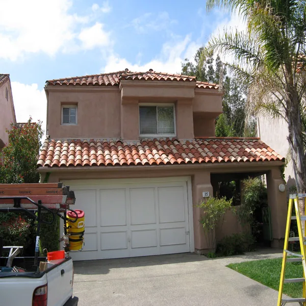 Tile-roof home after a documented cleaning project