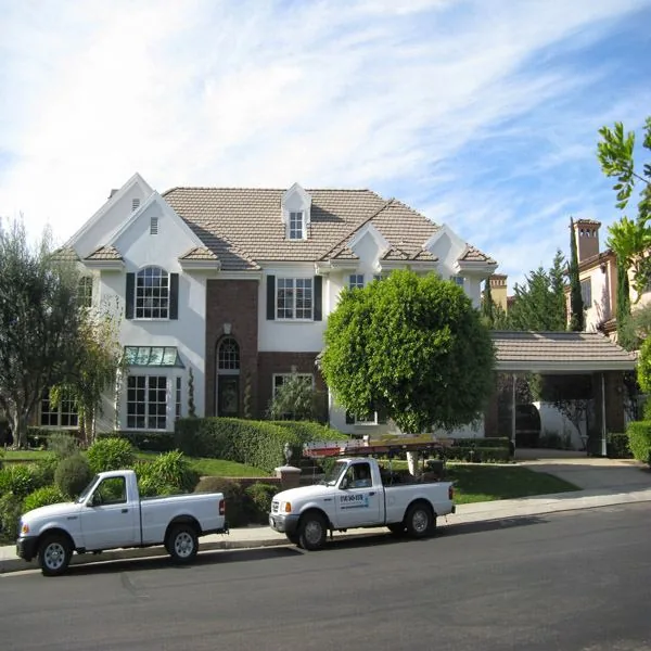 After roof cleaning photo showing cleaned tile roof