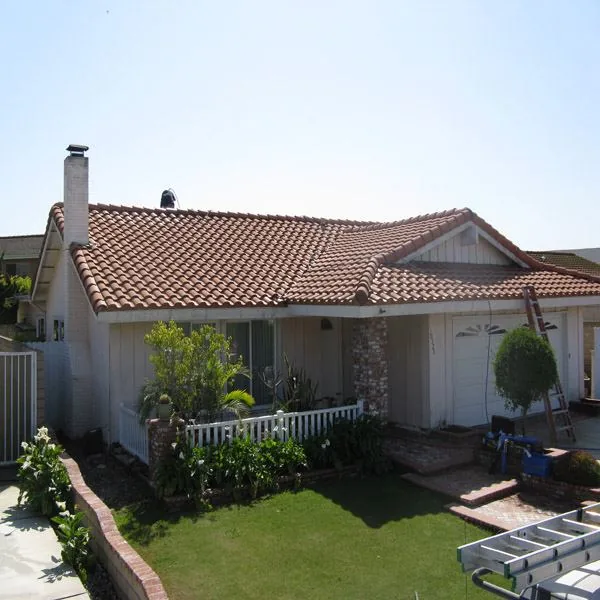 Roof cleaning after photo on a Huntington Beach tile roof