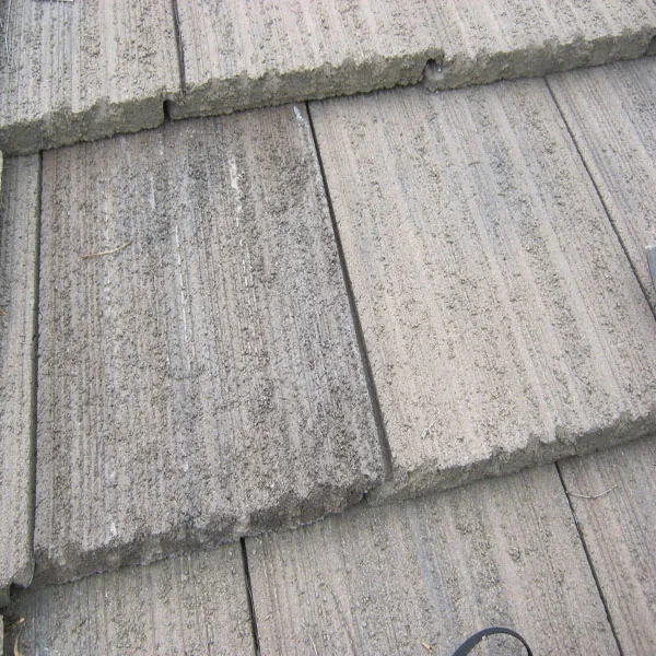 Slate roof area after replacement