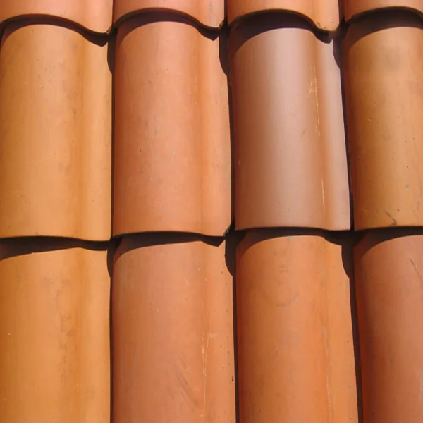 Terra-cotta tile after a documented replacement